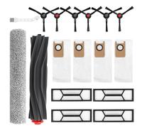 Feilifan 17 PCS Accessories Kit for eufy Omni S1 Pro/Omni S1 Robot Vacuum Cleaner, Replacement Parts Main Brush, Rolling Mop, Side Brush, Washable Filter, Dust Bag
