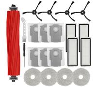 Feilifan 22 PCS Accessories Kit for Roborock Qrevo Pro/Qrevo MaxV/Qrevo S Robot Vacuum Cleaner, Replacement Parts Main Brush, Side Brush, Washable Filter, Mop Cloths, Vacuum Bags