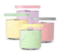 Feilifan Ice Cream Tubs for Ninja CREAMi NC300UK NC300UKCP NC299AMZ NC301 Series, 4 Pack Replacement Pint Containers for Ninja Ice Cream Maker
