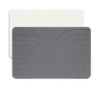 Feilifan Stone Bath Mat - Diatomaceous Earth Mat, Fast-Drying Diatomite Shower Mat, Water Super Absorbent Stone Mats for Bathroom Kitchen, Easy to Clean (23.5" X 15" X 0.4", Grey)