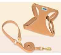 feiling Cat Harness, Adjustable Dog Harness, Puppy Harness for Small and Medium Dogs, Chest Harness, Pet Soft Harness with Lead Set (Brown, XXS)