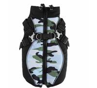 feiling Padded Dog Vest, Reflective with Dog Harness Strap for Winter, Thick Dog Coat, Outdoor, for Puppies, Small and Medium Dogs (Blue, XL)