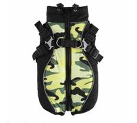 feiling Padded Dog Vest, Reflective with Dog Harness Strap for Winter, Thick Dog Coat, Outdoor, for Puppies, Small and Medium Dogs (Green, L)