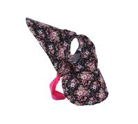feiling Pet Hat Retro Style for Cats Puppies Costume Accessories Sunbonnet Small Dogs Headgear Flower Print Sun Hat Adjustable Hat with Ear Holes (Black, M)