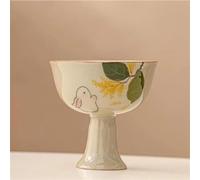 FEILIV Tea Cup Sets Household Tea Cup Kung Fu Set Drinking Master Single 60ml Plant Ash Hand-Painted Rabbit Ceramic Teacups High-Foot Afternoon Tea Set