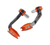 FEILIVCI Replacement Parts Universal 7/8" Motorcycle Handlebar Handguard Protecter Brake Lever Clutch Guard for Scooter ATV Mountain Bike Hand Guard Modification Parts(B Carbon-Orange)