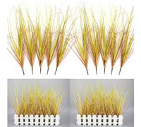 FeiLix 10PCS Artificial Grass Plant，Washable Dried Flowers Fall Decorations