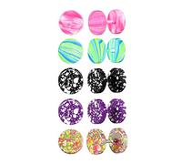 feilok 5 Pairs Round Stud Earrings Set Cartilage Stainless Steel Ear Studs for Men Women