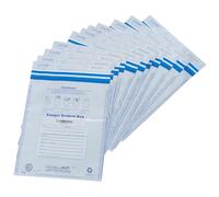 FEILONG PACKAGING 100Pcs 12"x16" Tamper Evident Security Bags - White Opaque 2.8 Mil Plastic Cash Bags with High Level Security Seal