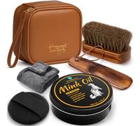 Feilove 4-in-1 Mink Oil Conditioner & Leather Cleaner 3.5 oz - Premium Waterproof Formula for Boots and Shoes, White, 3PCS