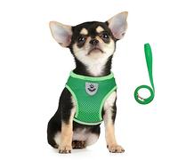 FEimaX Dog Harness and Leash Set, No Pull Adjustable Puppy Harness with Reflective Strip, Escape Proof Kitten Step-in Vest Fit Small Medium Dogs Cats