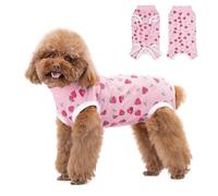 FEimaX Dog Surgery Recovery Suit, Dog Recovery Suit after Surgery for Female Male Dog, Cone E-Collar Alternative, Pet Surgical Suit Puppy Onesie Bodysuit for Small Medium Dog Cat (Strawberry, XXL)