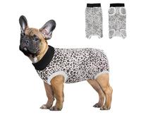 FEimaX Dog Surgery Recovery Suit, Dog Recovery Suit after Surgery for Female Male Dog, Cone E-Collar Alternative, Pet Surgical Suit Puppy Onesie Bodysuit for Small Medium Dog Cat (Leopard Print, XXL)