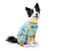 FEimaX Dog Surgery Recovery Suit, Long Sleeve Onesie Female Male Dog Surgical Suit Post Op Spay Bodysuit for Medium Large Dogs Cone E-Collar Alternative Pet Shirt