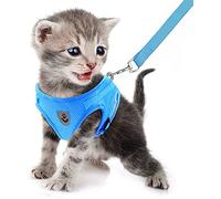 FEimaX No Pull Dog Harness and Leash Set, Soft Mesh Adjustable Lightweight Puppy Harnesses with Reflective Strap, Escape Proof Small Dog Cat Vest for Outdoor Walking