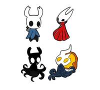 FEIMENG JEWELRY Hollow Knight Enamel Pins Set - 4Pcs Classic Game Creative Badges Cute Brooch Pins for Fans, Backpack Bag Hat Accessories Gifts