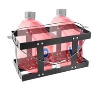 Feimire Fuel Jug Holder, Fits Two or Three 5 Gallon Gas Cans, Heavy-Duty Trailer Gas Can Mount Compatible with VP Racing Fuel Jug 5.5 Gallon, All-Metal Fuel Can Rack with Lock Cable & U-Bolts (2 Cans)