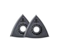 Fein 63806129220 Triangle Shaped Unperforated Sanding Pad, Colour Coded | Plastic backing plate, standard version, triangular shape, edge length 80 mm, adhesive part
