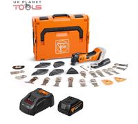 Fein AMM 700 Max AS 18v BL MultiTool With 1 x 5Ah Battery, Charger, Acc. & Case