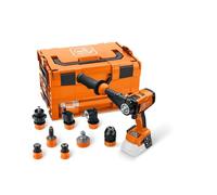 FEIN ASCM18-4 QM AS QuickIN Top Set, 4-Speed Brushless Drill, 18V, 4000 RPM, 1.5-80mm Metal Capacity, QuickIN Interface, 7 Accessories, i-BOXX Case