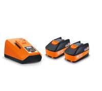 FEIN Battery Starter Set with 2 Li-ion Batteries Voltage 18 V Capacity 3 Ah with Fast Charger ALG 80 BC, High Charging Current of 8 Amps, Bluetooth® Connectivity
