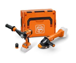 FEIN Cordless Benefits Combo Drill ASCM 18-4 QM AS and 1 CCG Angle Grinder 18-125-12 AS Compatible with Bosch Professional 18V Batteries Since 2008 and AMPShare.Nylon Bag