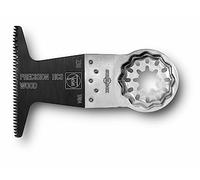 FEIN E-Cut Precision Cutting Blade, Pack of 3 pcs., Width 65 mm, Length 50 mm, Starlock Attachment, Extra Wide Shape, Bimetal Saw Blade with Japanese Teeth in Two Rows