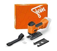 Fein F-IRON Jig 26 AS Cordless Jigsaw (T-Shaft Saw Blade Attachment, Suction Adapter, 4-Level Pendulum Stroke, LED Work Light, Four Adjustable Mitre Angles, Compatible with 18 V Bosch Battery Devices)