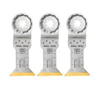 FEIN LongLife E-Cut Long-Life Bi-Metal Deep Cut Blade 44mm Width 60mm StarlockPlus Titanium Coated Bi-Metal Blade