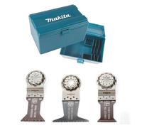 Fein Makita Starlock E-Cut Saw Blade 3PC Multi Tool Set Wood & Metal Plunge +Box