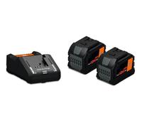 Fein ProCORE 92604241010 Battery Starter Set 18 Volt 12.0 Ah AS (2 Li-ion Batteries with Quick Charger and Device for Wall Mounting)