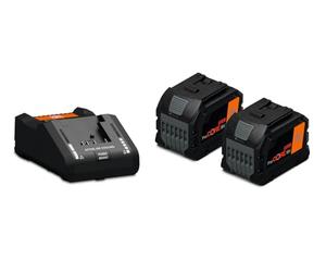 Fein ProCORE 92604241010 Battery Starter Set 18 Volt 12.0 Ah AS (2 Li-ion Batteries with Quick Charger and Device for Wall Mounting)
