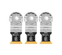 Fein StarLock E-Cut Carbide Pro Oscillating Saw Blade with Titanium Coated Bi-Metal Teeth - 1-1/4"x1-5/8", 3-Pack - 63502236270