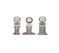 Fein Starlock E-Cut Combo Wood Saw Blade Set - 3-Piece Kit for Precision Cutting in Woodworking, Includes (1) E-Cut Curved Standard, (2) E-Cut Precision Bimetal Saw Blade - 35222967300