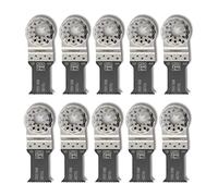 Fein StarLock E-Cut Fine Oscillating Saw Blade - Narrow Waisted Shape 1-1/8" Width for Aluminum Profiles and Copper Pipes - Fits Most Multitools - 10-Pack - 63502157290