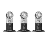 Fein StarLock E-Cut Standard Curved Oscillating Saw Blade - Wide Shape 2-1/2" Width for All Wood, Drywall, Plastic Materials and Smooth Surfaces - Fits Most Multitools - 3-Pack - 63502225270