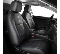 FEINEPRO Seat Covers for Honda Civic hatchback EX, sport touring, EXL 2016 2017 2018 2019 2020 2021, Leather Car Seats Cover Full Set for car, Black Blue