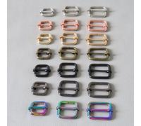 FEINIAO 1Pcs 15mm 20mm 25mm 32mm 38mm Webbing Metal Buckle Adjuster Tri Glides For Bag Belt Loop Hardware Dog Collar Backpack Clasp