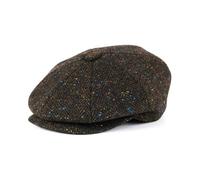 FEINION Mens 8 Panels Tweed Wool Bleed Newsboy Caps Irish Gatsby Flat Baker Boy Hat (Flecked Coffee, 7 5/8)