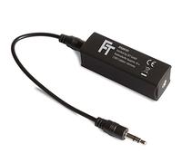 FeinTech ATG00101 Audio Ground Loop Isolator Filter Suppressor Noise 3.5 mm Jack Stereo Cable, Black
