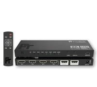 FeinTech AX340 HDMI 2.1 eARC Pass Switch Audio Extractor for eARC-Soundbar - supports 8K 60Hz, 4K 120Hz, VRR, ALLM, Dolby Atmos, DTS - Audio Splitter for eARC & ARC (4 Inputs)