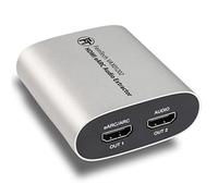 FeinTech eARC VAX01202 1x2 HDMI audio extractor for modern TVs providing Dolby Atmos TrueHD DTS-HD to an AV receiver, 5 V DC || 500 mA || 1.75 W