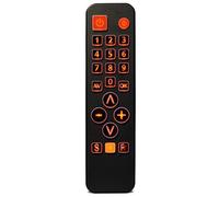 FeinTech Remote Control for TV with illuminated large buttons | Learning function for all infrared controlled TVs, easy to use