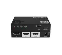 FeinTech SP210 HDMI 2.1 Splitter 4K 120Hz 8K VRR ALLM Splitter with Downscaler for 2 Monitors Simultaneously, CEC Pass, Compatible with HDCP 2.3, HDR, Dolby Vision