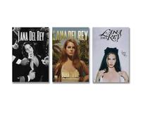 Feioust 3 PCS Lana Poster Del Rey Music Vintage Signed Poster Wall Art Canvas Posters Room Decorative Aesthetic Poster Print Decor Posters 08x12inch(20x30cm)-3pcs Style