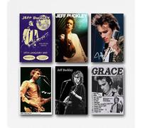 Feioust A Set Of 6 Jeff Poster Buckley Music Vintage Collage Wall Art Canvas Posters Room Decorative Aesthetic Print Decor 08x12inch(20x30cm) Style