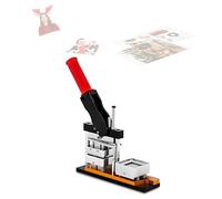 Feiphla Fridge Sticker Making Machine,Pro Badge Machine Button Maker,with Paper Cutter, for Pins, Ties, Keychains, Bottle Openers Machine-65 * 90mm