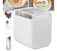Feiphla Mini Handheld Protable Coffee Print Portable Inkjet Printer Handheld Food Safty Grade Food Printer with App Control Detachable Ink Cartridges for All Surfaces