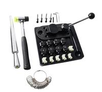 Feiphla Ring Bender,Ring Making Kit,with Nylon Dies,with Multiple Molds Chrome Steel,for Spoon Rings Heavy Duty, Different Types of Moulds Set8