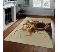 FEIPUHOME Art 120x150cm Area Rugs Surreal Grotesque Style Rug Horror Scream Monster Printed Large Carpet for Indoor Living Room Studio Bedroom Bedside Low Pile